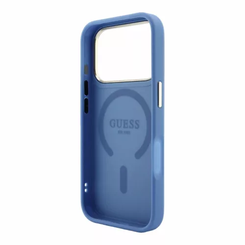  iPhone 18 Pro Kék Guess PU műbőr 4G aranykeretes dombornyomott Mag-3666339655143 6 kép