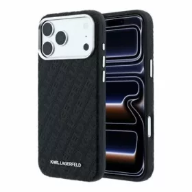  iPhone 18 Pro fekete Karl Lagerfeld PU gránitmintás MagSafe féltok-3666339660048 1 kép
