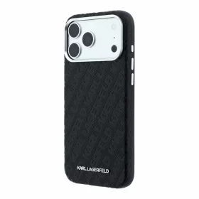  iPhone 18 Pro fekete Karl Lagerfeld PU gránitmintás MagSafe féltok-3666339660048 2 kép