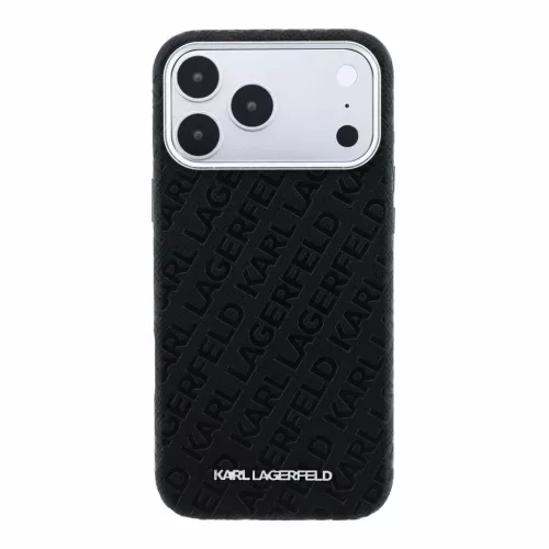  iPhone 18 Pro fekete Karl Lagerfeld PU gránitmintás MagSafe féltok-3666339660048 3 kép