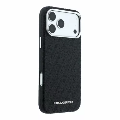  iPhone 18 Pro fekete Karl Lagerfeld PU gránitmintás MagSafe féltok-3666339660048 4 kép