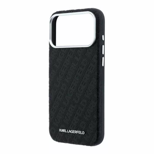  iPhone 18 Pro fekete Karl Lagerfeld PU gránitmintás MagSafe féltok-3666339660048 5 kép