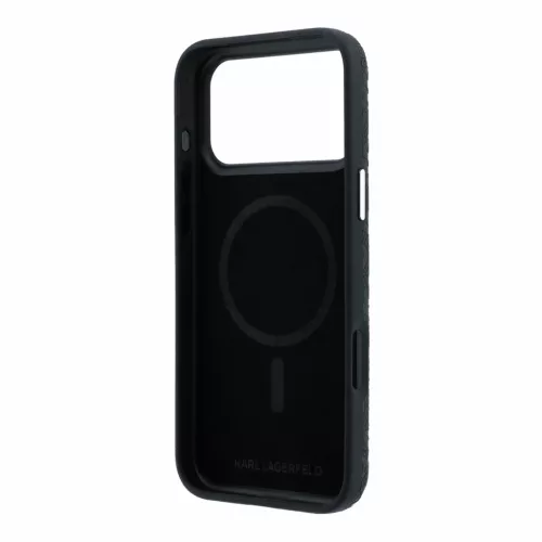  iPhone 18 Pro fekete Karl Lagerfeld PU gránitmintás MagSafe féltok-3666339660048 6 kép
