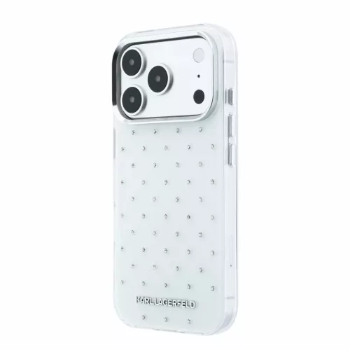  iPhone 18 Pro Fehér Karl Lagerfeld IML strasszköves MagSafe tok-3666339650612 2 kép