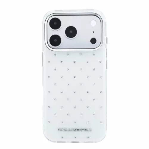  iPhone 18 Pro Fehér Karl Lagerfeld IML strasszköves MagSafe tok-3666339650612 3 kép