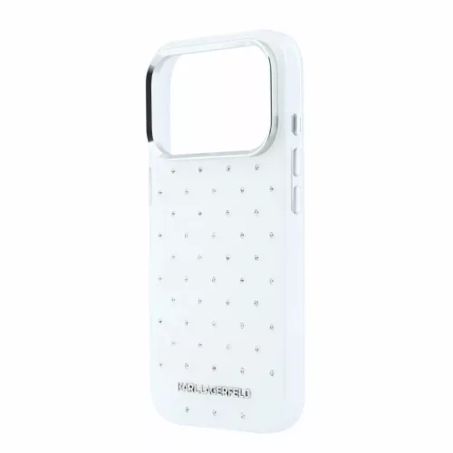  iPhone 18 Pro Fehér Karl Lagerfeld IML strasszköves MagSafe tok-3666339650612 5 kép