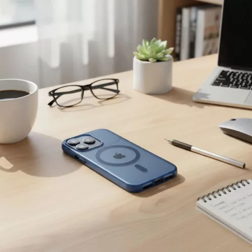  Apple iPhone 17 Pro Max / 18 Pro Max tengerészkék Flexline Mag Cove-5903396480362 3 kép