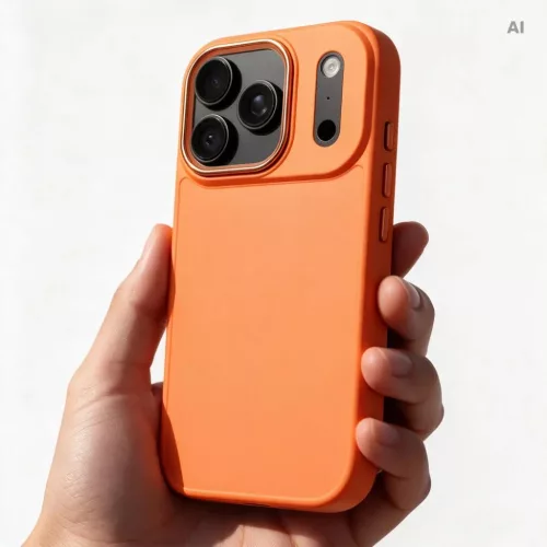  iPhone 17 Pro Max / 18 Pro Max Narancssárga Frame tok-5903396478895 2 kép
