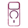  iPhone 17 Pro Max / 18 Pro Max sötét cseresznye Frame Clear Hybrid Mag Cover tok