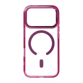   iPhone 17 Pro Max / 18 Pro Max sötét cseresznye Frame Clear Hybrid Mag Cover tok