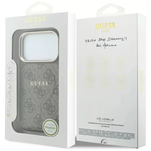  iPhone 18 Pro / iPhone 17 Pro barna Guess Embossed 4G Classic MagSafe-3666339655105 8 kép