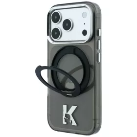  iPhone 18 Pro / 17 Pro fekete Karl Lagerfeld IML Ring Stand 360 Kameo-3666339661724 3 kép