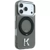  iPhone 18 Pro / 17 Pro fekete Karl Lagerfeld IML Ring Stand 360 Kameo-3666339661724 5 kép