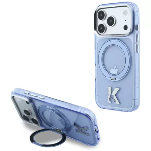 Apple iPhone 18 Pro / 17 Pro kék Karl Lagerfeld IML Ring Stand 360 K-3666339661762 1 kép
