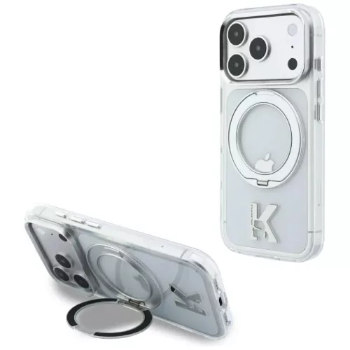  iPhone 18 Pro / 17 Pro Karl Lagerfeld IML Ring Stand 360 Kameo Metal -3666339661687 5 kép