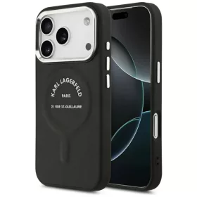  Apple iPhone 18 Pro / 17 Pro fekete Karl Lagerfeld Embossed Open Ring-3666339659523 1 kép