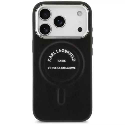  Apple iPhone 18 Pro / 17 Pro fekete Karl Lagerfeld Embossed Open Ring-3666339659523 3 kép