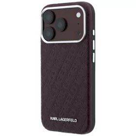  iPhone 18 Pro / 17 Pro bordó Karl Lagerfeld Grained Allover Logo Met-3666339660086 2 kép