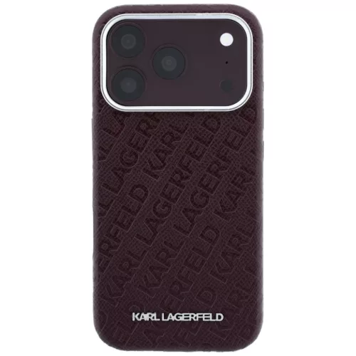  iPhone 18 Pro / 17 Pro bordó Karl Lagerfeld Grained Allover Logo Met-3666339660086 3 kép