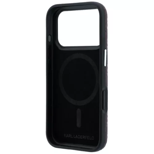  iPhone 18 Pro / 17 Pro bordó Karl Lagerfeld Grained Allover Logo Met-3666339660086 7 kép
