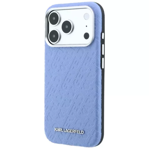  iPhone 18 Pro / 17 Pro kék Karl Lagerfeld szemcsés, teljes felület-3666339660000 2 kép