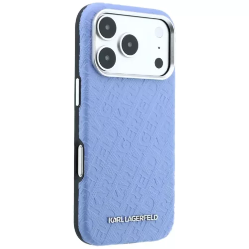  iPhone 18 Pro / 17 Pro kék Karl Lagerfeld szemcsés, teljes felület-3666339660000 4 kép