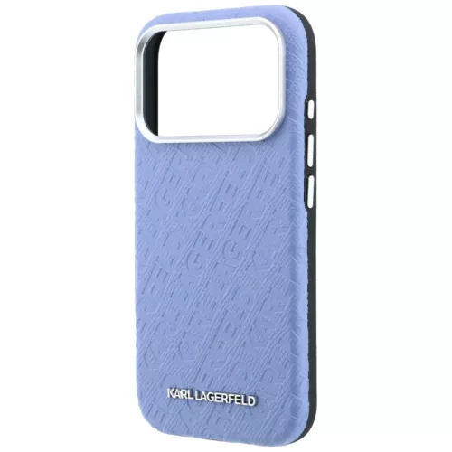  iPhone 18 Pro / 17 Pro kék Karl Lagerfeld szemcsés, teljes felület-3666339660000 6 kép