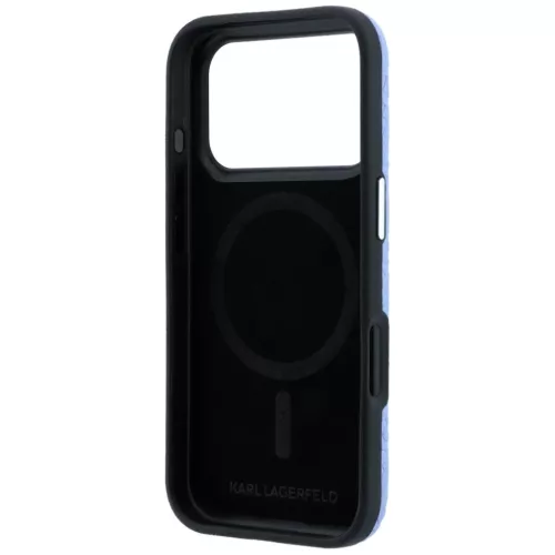  iPhone 18 Pro / 17 Pro kék Karl Lagerfeld szemcsés, teljes felület-3666339660000 7 kép