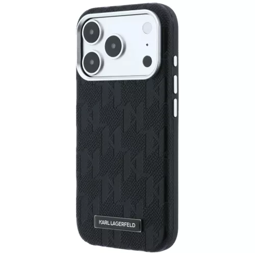  iPhone 18 Pro / 17 Pro fekete Karl Lagerfeld Grained Mono Resin Logo -3666339658243 2 kép