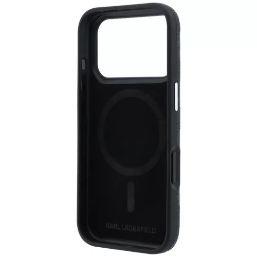  iPhone 18 Pro / 17 Pro fekete Karl Lagerfeld Grained Mono Resin Logo -3666339658243 7 kép
