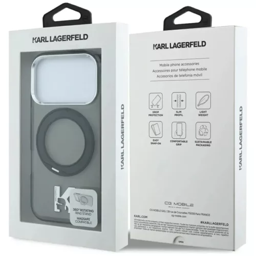  Apple iPhone 18 Pro Max / 17 Pro Max fekete Karl Lagerfeld IML Ring S-3666339661731 8 kép
