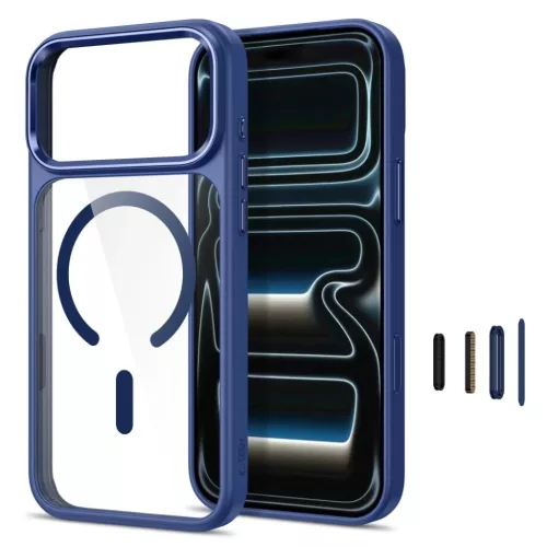  iPhone 17 Pro / 18 Pro sötétkék/átlátszó Tech-Protect Magmat Ma-5906302341726 2 kép