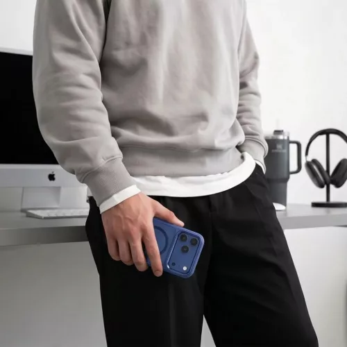  iPhone 17 Pro / 18 Pro sötétkék/átlátszó Tech-Protect Magmat Ma-5906302341726 6 kép