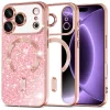  iPhone 18 Pro / iPhone 17 Pro rozéarany Techsuit Luxury Glitter MagSafe tok