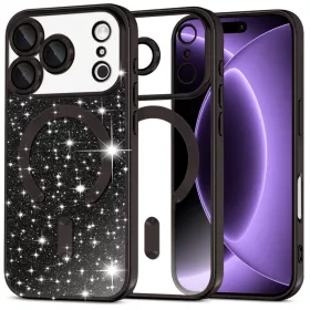  iPhone 18 Pro / iPhone 17 Pro fekete Techsuit Luxury Glitter MagSafe -5949419379480 1 kép