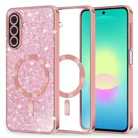  Samsung Galaxy A27 5G Rózsaarany Techsuit Luxury Glitter MagSafe tok-5949419375239 1 kép
