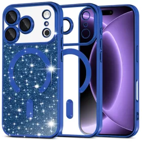  iPhone 18 Pro / iPhone 17 Pro mélykék Techsuit Luxury Glitter MagSa-5949419379459 1 kép