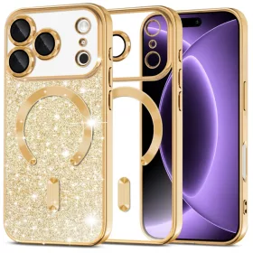  iPhone 18 Pro / iPhone 17 Pro arany Techsuit Luxury Glitter MagSafe t-5949419379435 1 kép