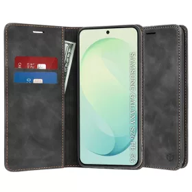  Samsung Galaxy S26 FE / S25 FE fekete Techsuit Confy Cover könyvtok-5949419378414 1 kép