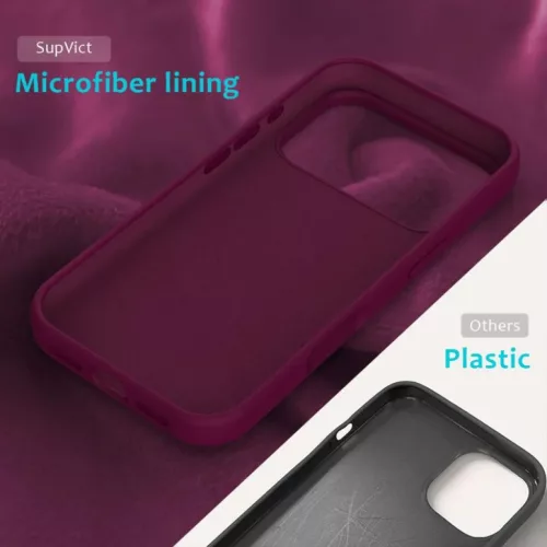 iPhone 18 Pro Max / 17 Pro Max egyszínű szilikon tok (lila) tok- 6 kép