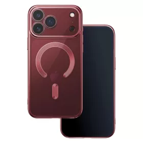    iPhone 17 Pro / 18 Pro 6,3" sötét cseresznye színes krómozott mágneses tok