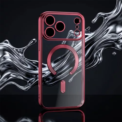  iPhone 17 Pro / 18 Pro 6,3" sötét cseresznye színes krómozott má-5908067019926 4 kép