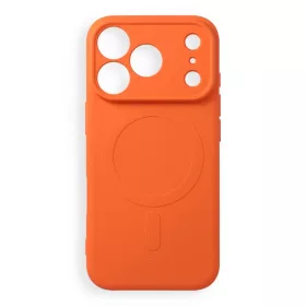    iPhone 17 Pro / 18 Pro narancssárga szilikon MagSafe kompatibilis tok kameravédelemmel