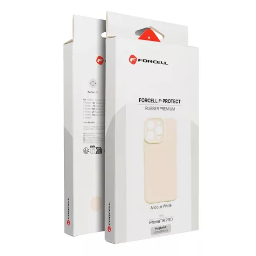  iPhone 17 Pro / 18 Pro antik fehér Forcell F-Protect Rubber Premium -5903396479588 7 kép