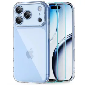    Apple iPhone 17 Pro Max / 18 Pro Max átlátszó Tech-Protect FlexAir + Glass Fit+ 2 darabos tok- és üvegfólia-szett