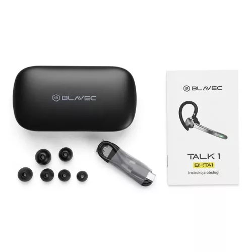 Blavec Talk 1 Multipoint (BHTA1-B) fekete Bluetooth fülhallgató-5900217506324 7 kép