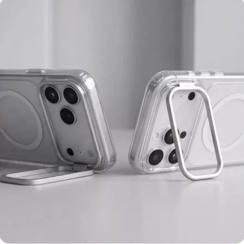  iPhone 17 Pro / 18 Pro átlátszó Tech-Protect MagStand MagSafe CC t-5906302326372 6 kép