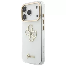  iPhone 18 Pro / iPhone 17 Pro fehér Guess HC IML 4G Script Metal tok-3666339655907 2 kép