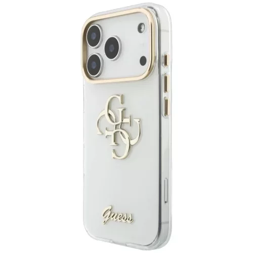  iPhone 18 Pro / iPhone 17 Pro fehér Guess HC IML 4G Script Metal tok-3666339655907 2 kép