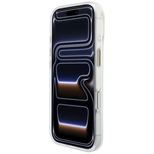  iPhone 18 Pro / iPhone 17 Pro fehér Guess HC IML 4G Script Metal tok-3666339655907 5 kép